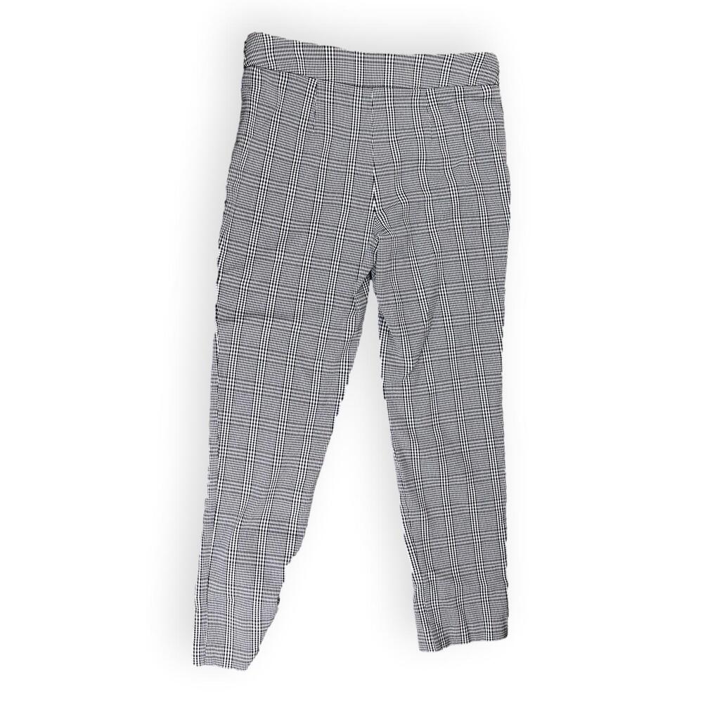Calvin Klein Black White Plaid Checked Womens Ankle Pants 4